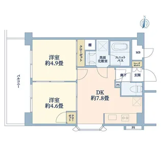 マイキャッスル武蔵小杉III【3階】の間取り