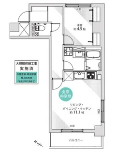 フォルトゥナ日本橋【8階】の間取り