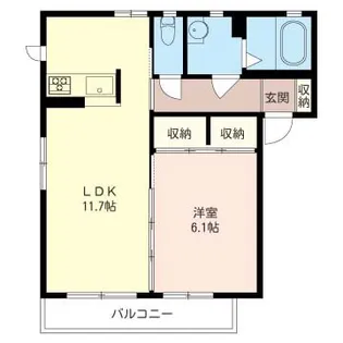 エスポワールII【1階】の間取り