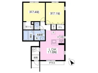 フォレストメゾン 和【1階】の間取り