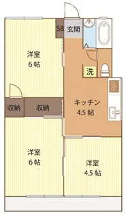 ハイツゴールド【1階】の間取り