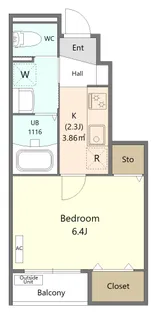アバルト南光台【1階】の間取り