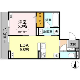 エリオント大和中央【2階】の間取り