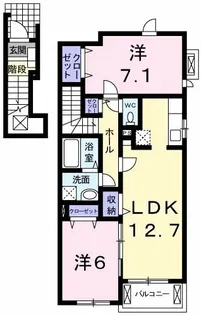 ガーデンハウス.フィオーレ I【2階】の間取り