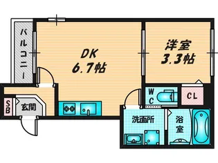 ハーモニーテラス小路東VI【1階】の間取り