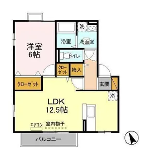 マサーレ・オガワ B棟【2階】の間取り