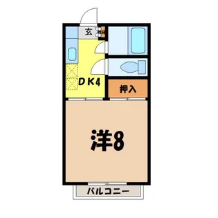 村岡ビューハイツA/B(熊谷市村岡)【2階】の間取り