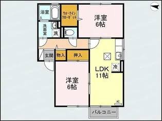 フローラルアベニューA【1階】の間取り