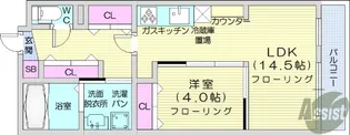 ソフィア天神山【4階】の間取り