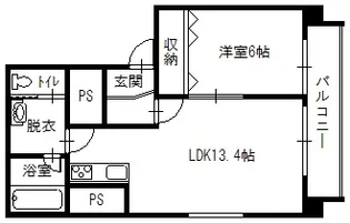ル・グランデュール一条通【2階】の間取り