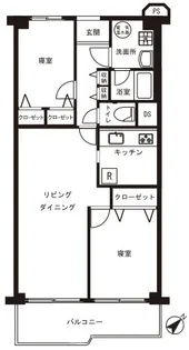 目黒台スカイマンション【2階】の間取り