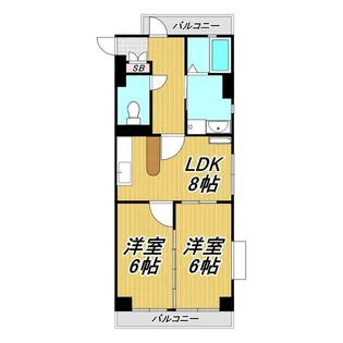 アーク岩塚【2階】の間取り