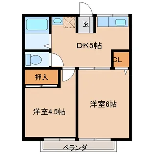 ヒルトップ【2階】の間取り