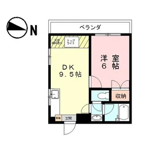 ハイツ岩田【3階】の間取り