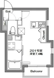 グランシルク小山台【2階】の間取り
