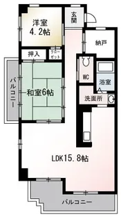 グランドヒルズ【4階】の間取り