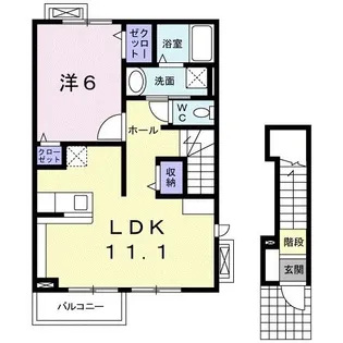 マロンフォレストI【2階】の間取り