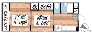 TECパレス高根公団【1階】の間取り