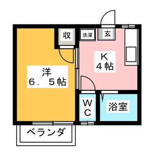 ハイツピュア【2階】の間取り