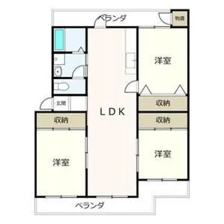 スプレッドランドA棟【3階】の間取り