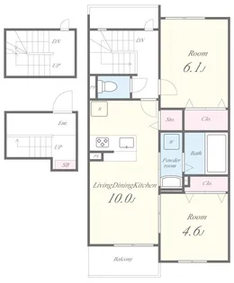 Y’sテラス【2階】の間取り