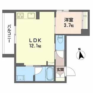 KIコーポレーション玉姓町【2階】の間取り