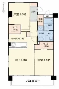 オアシスG棟【5階】の間取り