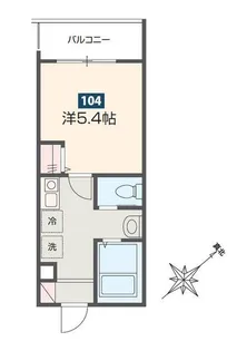 MELDIA新百合ヶ丘【2階】の間取り