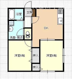 ファミーユ宮前A棟【2階】の間取り