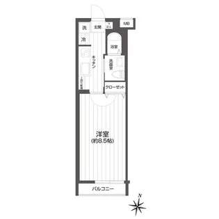 メイクスデザイン用賀【4階】の間取り