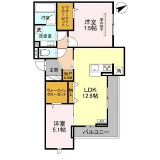 ヴェントプーロ東松山【2階】の間取り