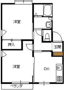 カサクァレンタ駿河 H【1階】の間取り