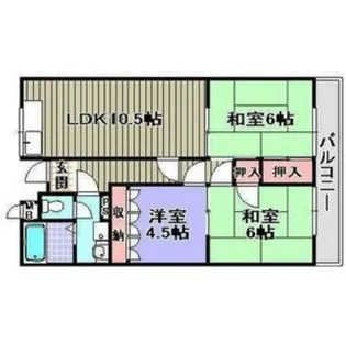 南埜第二マンション【3階】の間取り