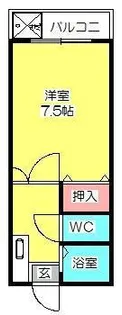 ファーストイン ベルファーレ弐番館【2階】の間取り