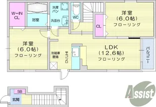 エスポワール B【2階】の間取り
