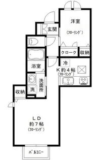 クレール国立【1階】の間取り