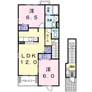 レジデンス依知【2階】の間取り
