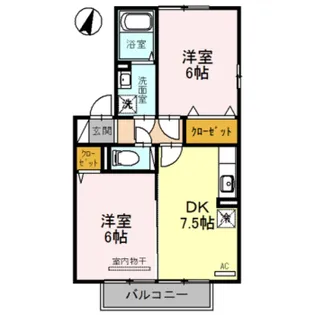 ピースフィールズ【2階】の間取り
