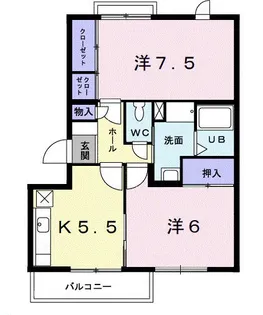 カターラ山口【3階】の間取り