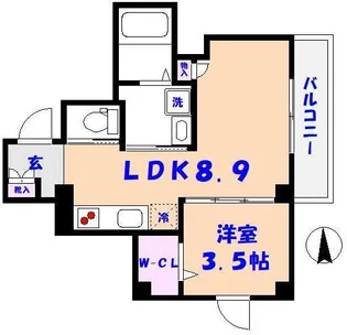 ガレ本八幡【4階】の間取り