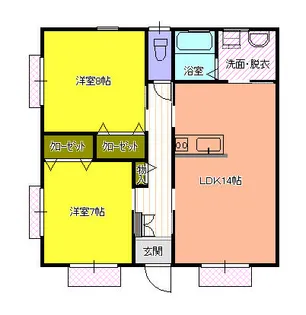 セシル【1階】の間取り