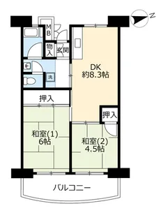 UR向島【11階】の間取り