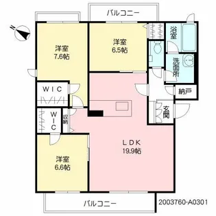 リバプール楠木【3階】の間取り