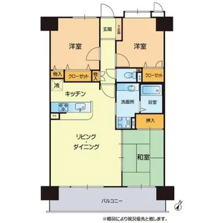 コアマンション九品寺【5階】の間取り