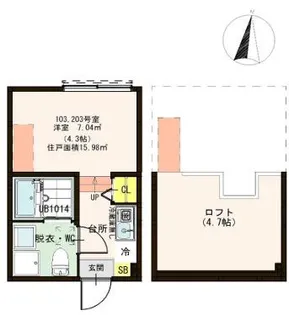 ハーモニーテラス青井II【1階】の間取り