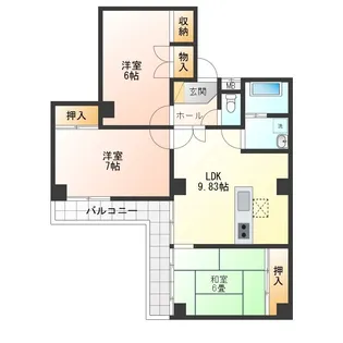 Gran esta.天王寺II【2階】の間取り