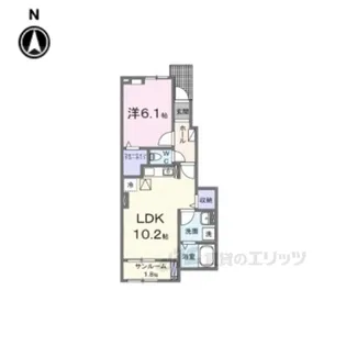 カーサセレノ【1階】の間取り