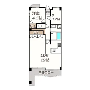 南海住吉清水丘グリーンコート【3階】の間取り