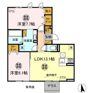 ルピナスヒルズ(Lupinus Hills)【1階】の間取り