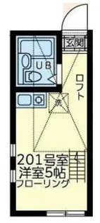 ユナイト黄金町ファンタナモーレ【2階】の間取り